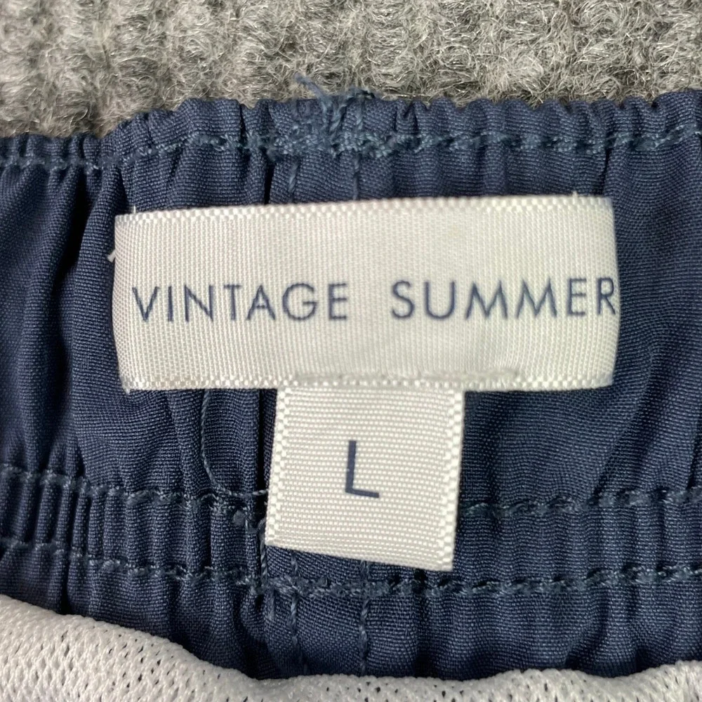 Vintage Summer Swim Trunks Mens Large Blue E30833SET Mesh Lined Stretch Shorts